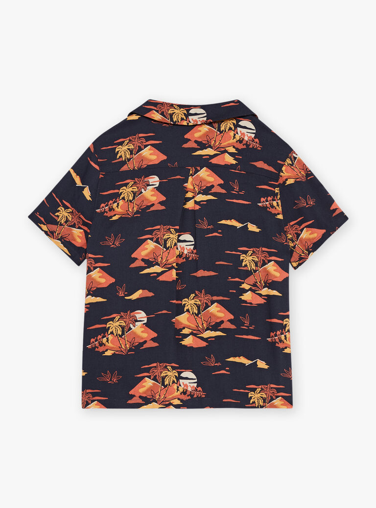 Chemise bitume à manches courtes