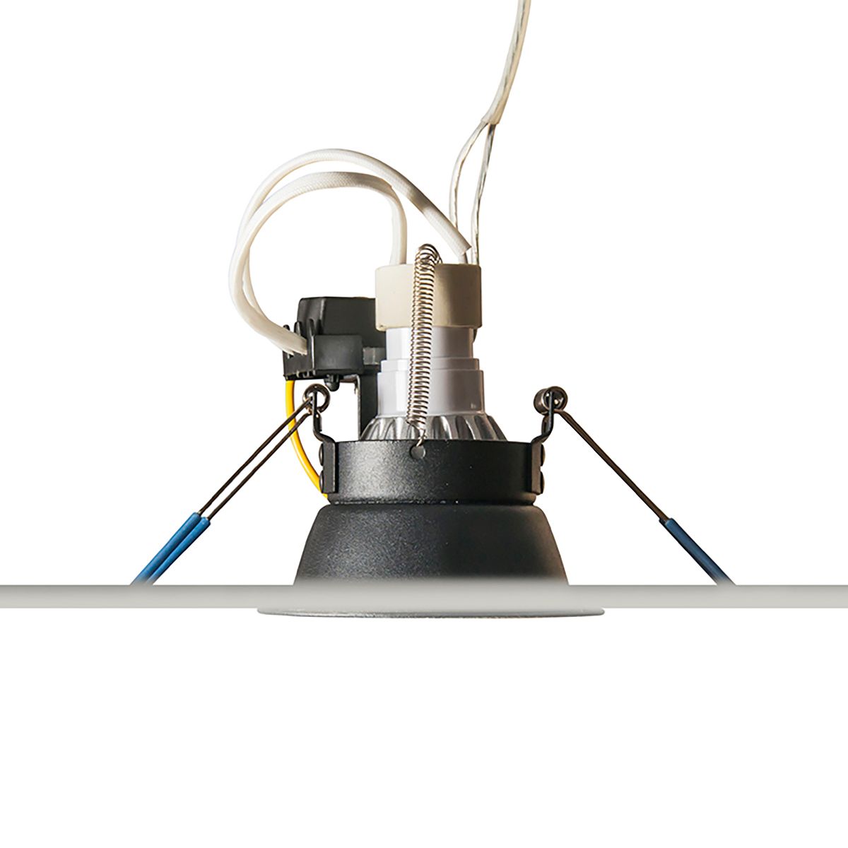 Set van 6 moderne inbouwspots zwart - Dept