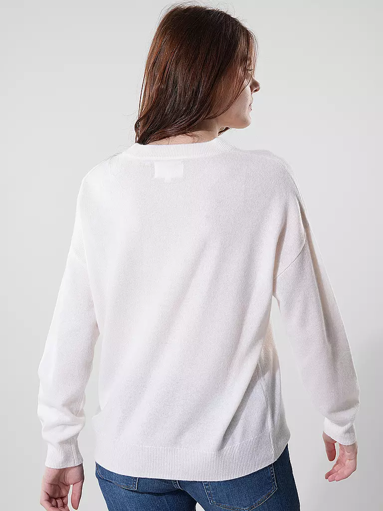 LES TRICOTS DE LEA Kaschmirpullover MAPOUPETTE weiss