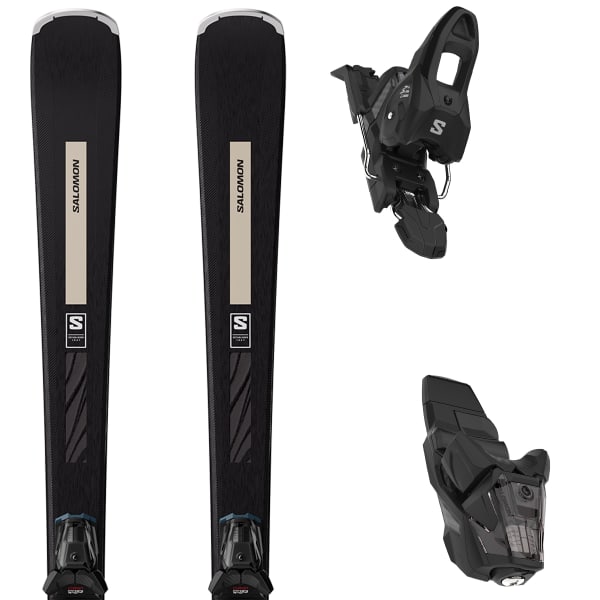Pack ski SALOMON S/MAX N°6 XT + M10 GW L80 BLACK / IVORY CREAM MET.