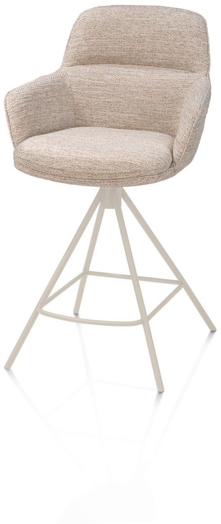 Henders en Hazel   Mateo Creme Poten Barstoel