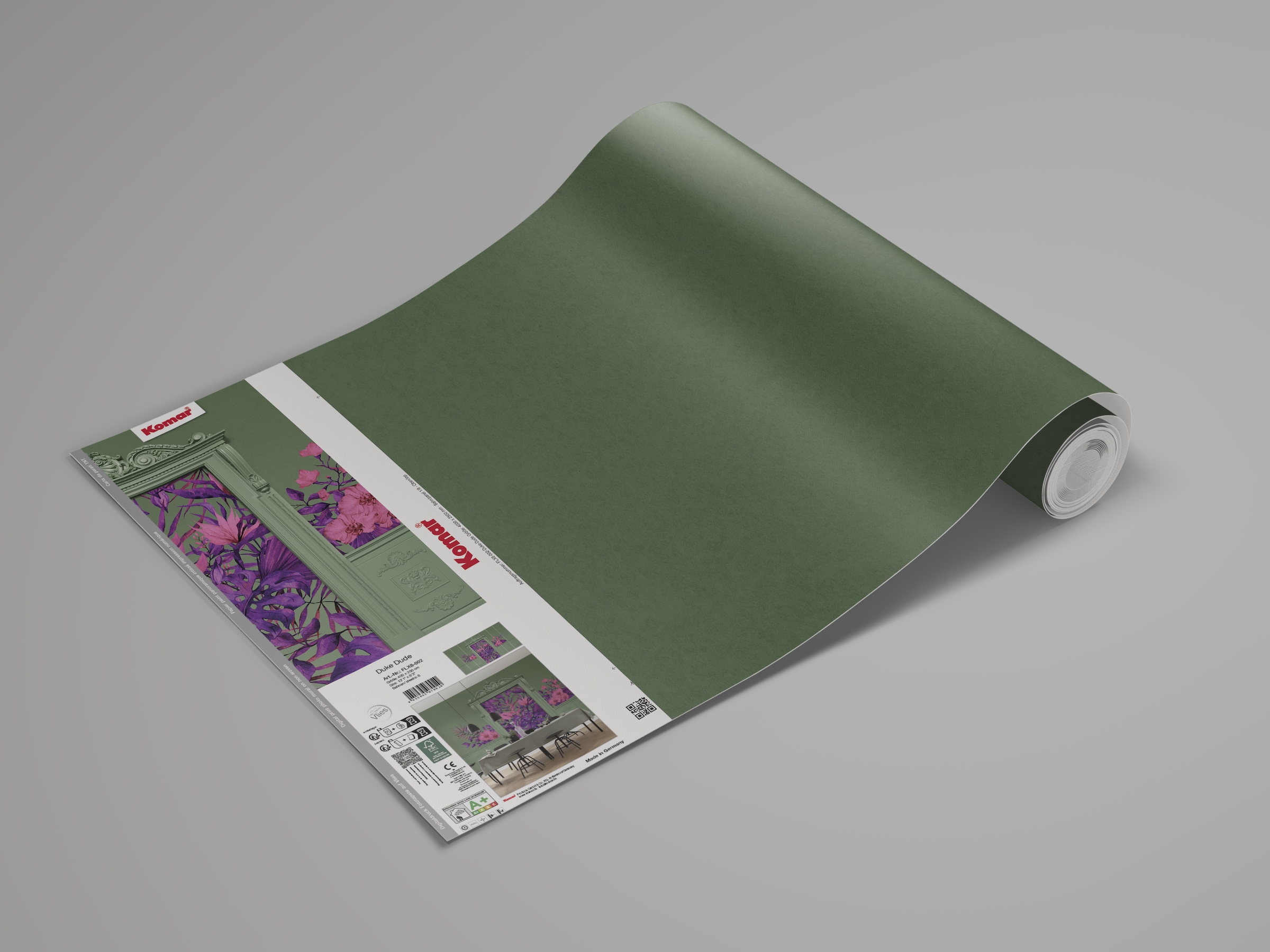 Komar Fototapete »Komar Vlies Fototapete - Duke Dude green - Grösse 400 x 250 cm« bedruckt glatt