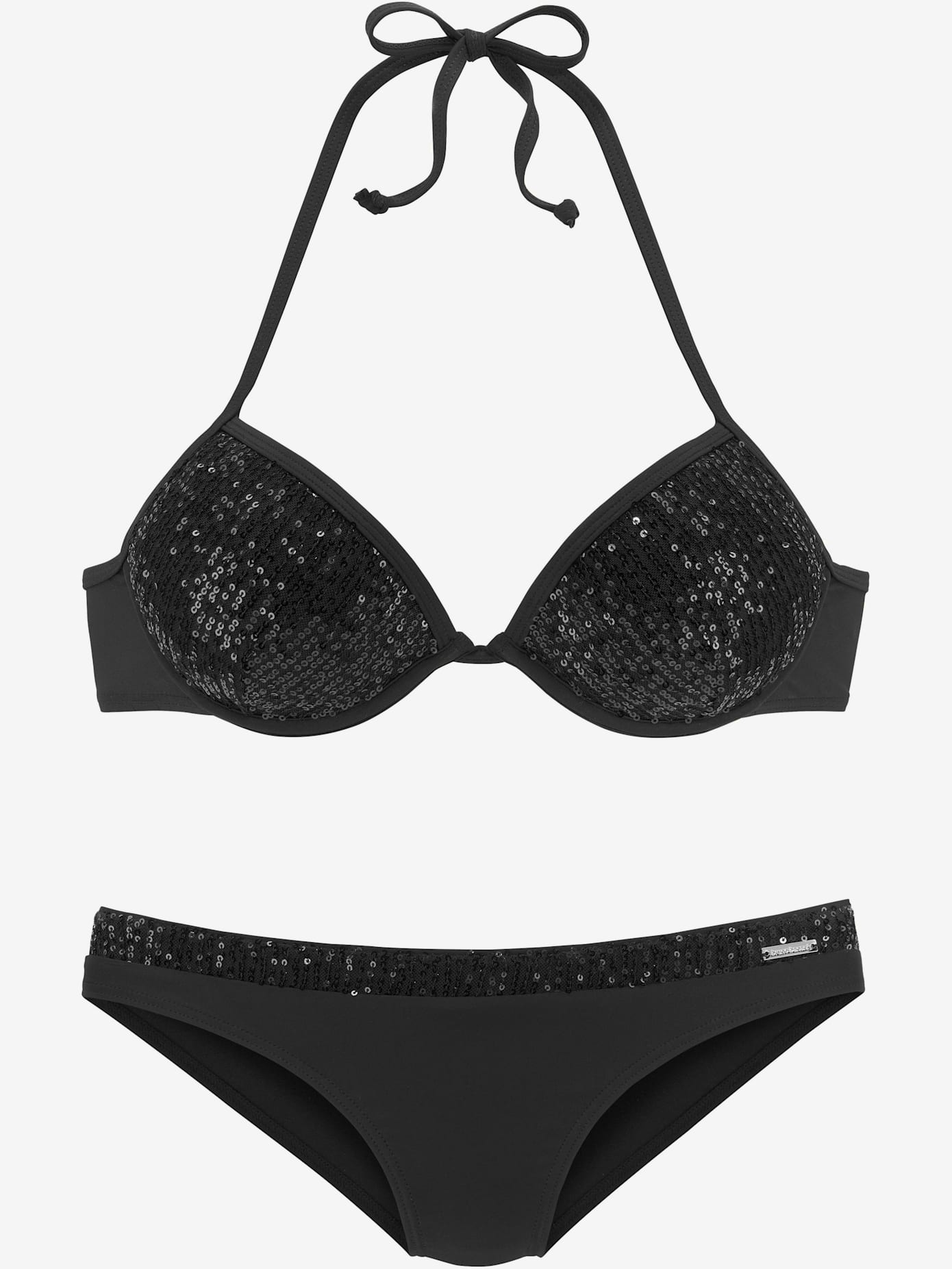 Bikini push-up paillettes pour un look brillant