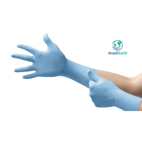 Gant de protection chimique nitrile Micro-Touch Nitra-Tex bleu non poudré