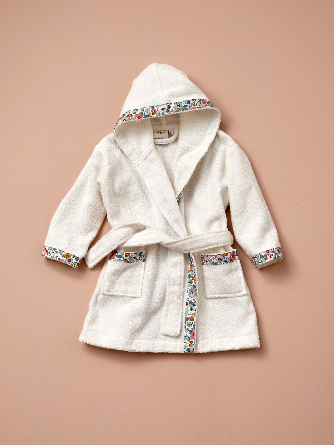 Peignoir enfant éponge et tissu Liberty