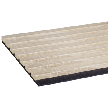 Lattenwand Decowall Acoustic licht eiken 260x30cm,2 stuks (1.56m2)