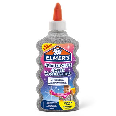 Elmers - Colle pailletée pour slime argentée - 177ml