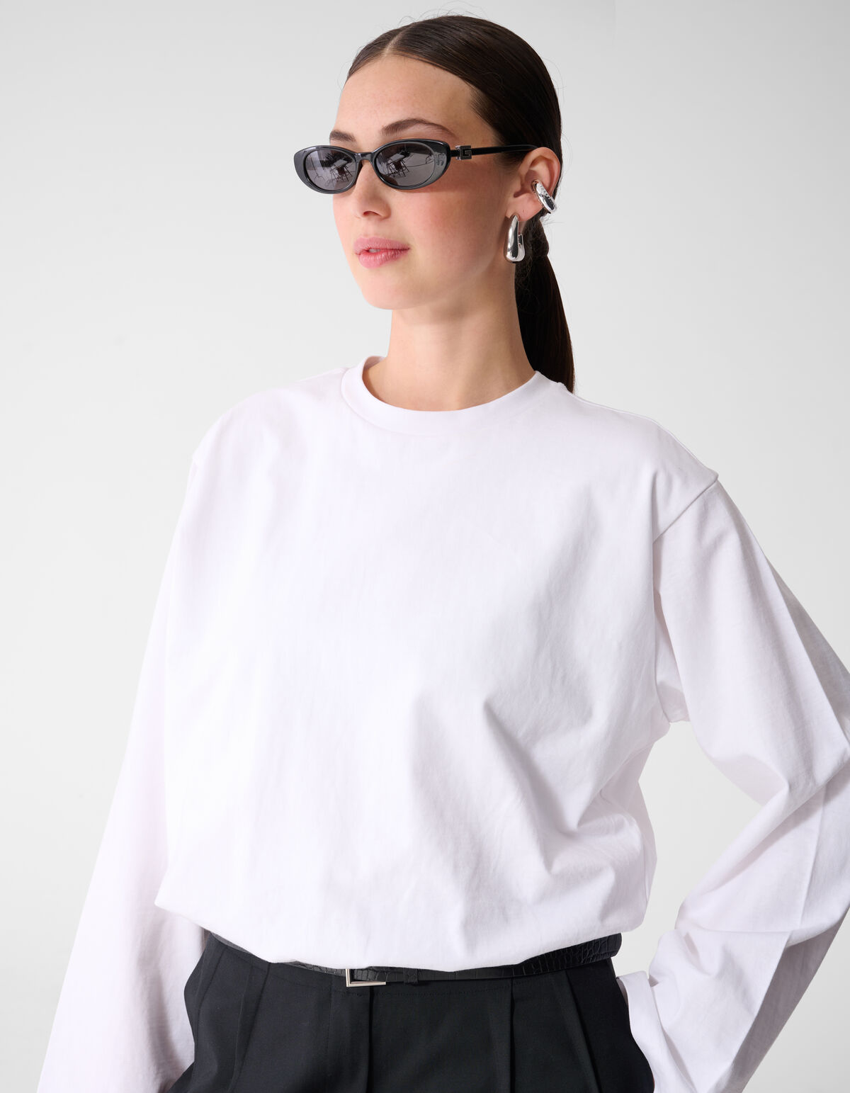 Balloon Longsleeve T-shirt Wit