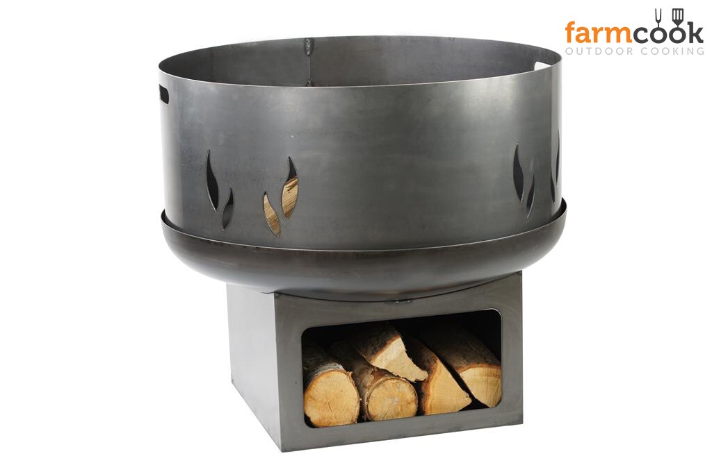 FARMCOOK Feuerschale Feuerschalen Aufsetzer Flammenmotiv Ø 69 CM