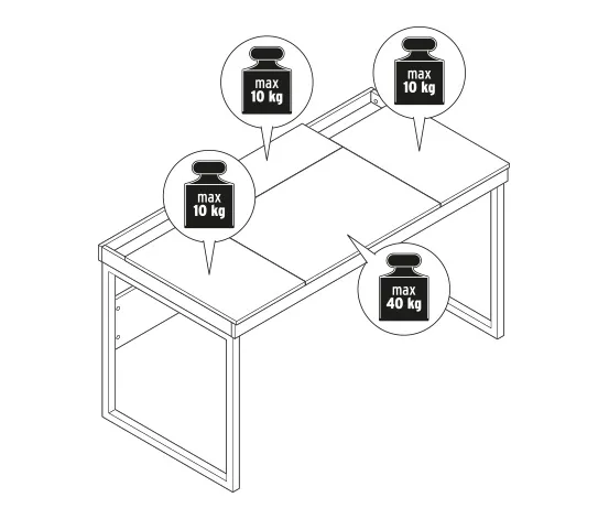 Schreibtisch mit Klappfächern