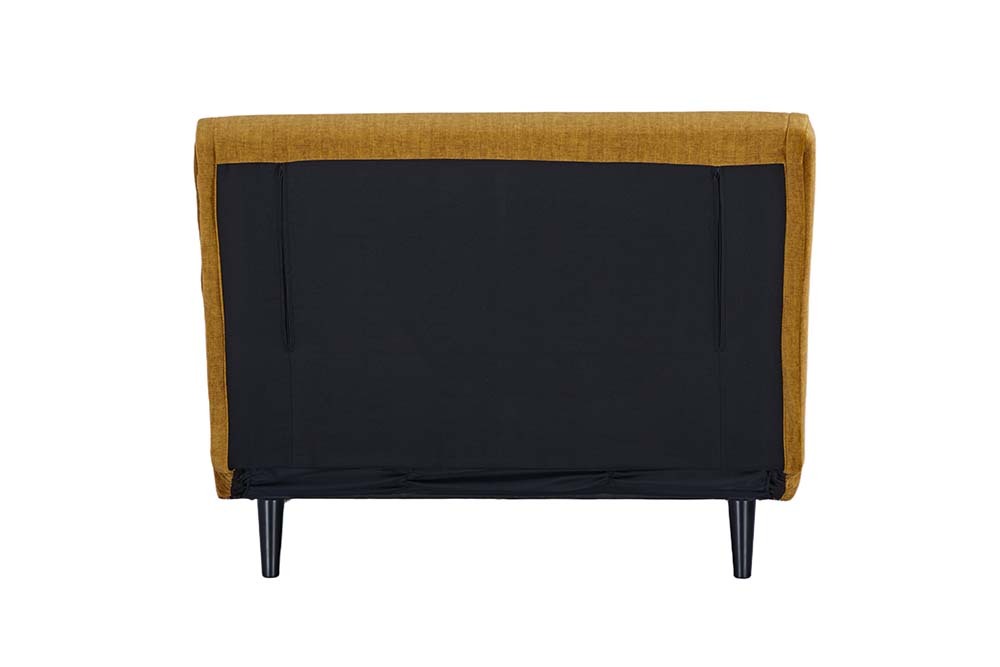 Retro Schlafsessel SMART MULTIFUNCTION 100cm senfgelb Vogue Velours Samt Bettfunktion