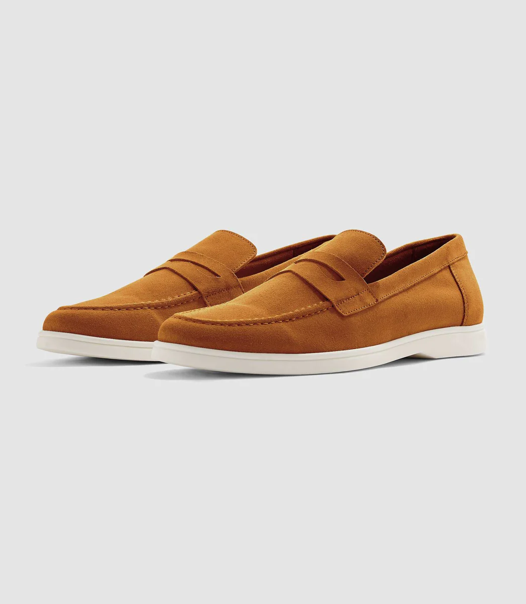 Mocassin en daim ocre EMILE