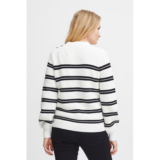 Fransa Stribet Strikbluse, Antique Mix, XL