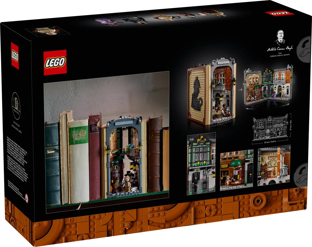 (1359-tlg. Set) Icons Klemmbausteine Home Deko Modell Bausatz für Erwachsene (10351) Lizenziert - Sherlock Holmes Bücherstütze