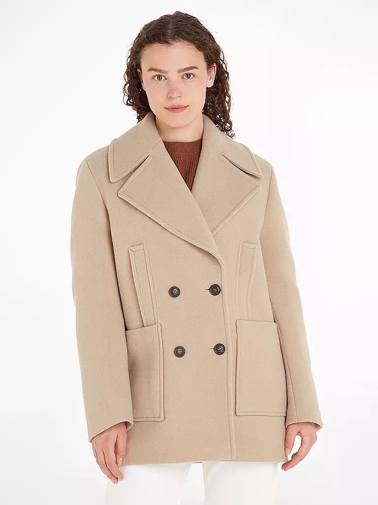 TOMMY HILFIGER Wollmantel beige