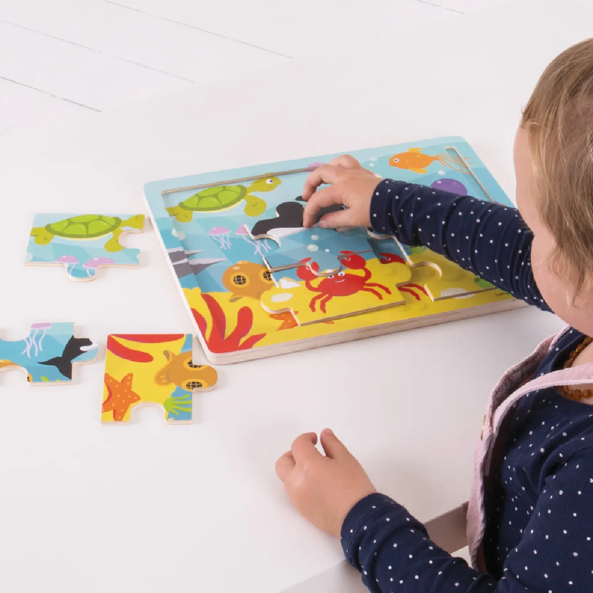 Bigjigs Toys Puzzle sous-marin en bois
