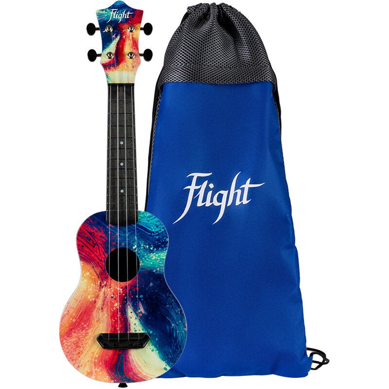 Flight Ultra Travel Series UTS-40 Swirl kunststof sopraan ukelele met hoes