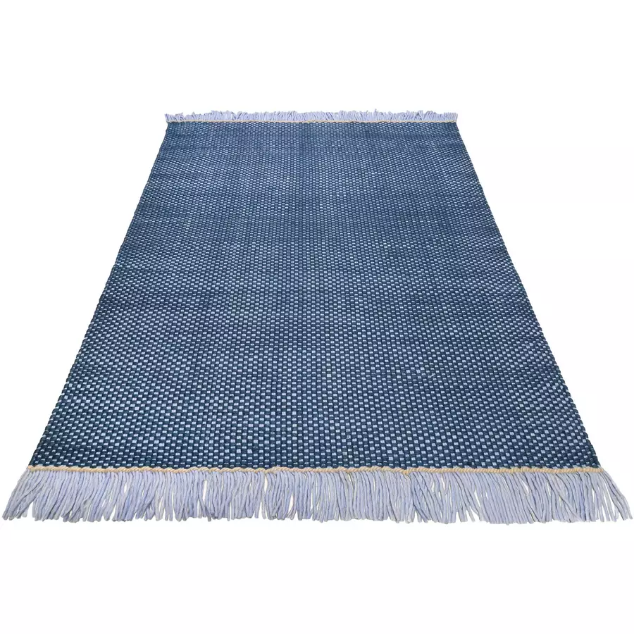 Esprit Handweb-Teppich Casa blau