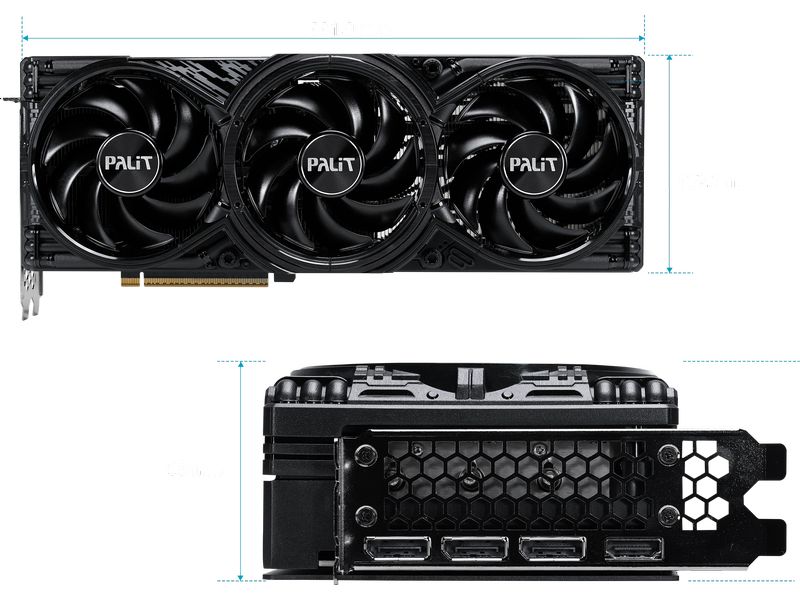 Palit Grafikkarte RTX 5080 GamingPro 16 GB Gamer-Grafikkarte mit 16 GB GDDR7-Speicher, ermöglicht Auflösungen bis zu 8k