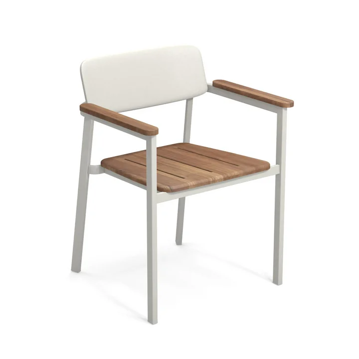Emu - Shine Outdoor Armlehnstuhl, Teak / weiss