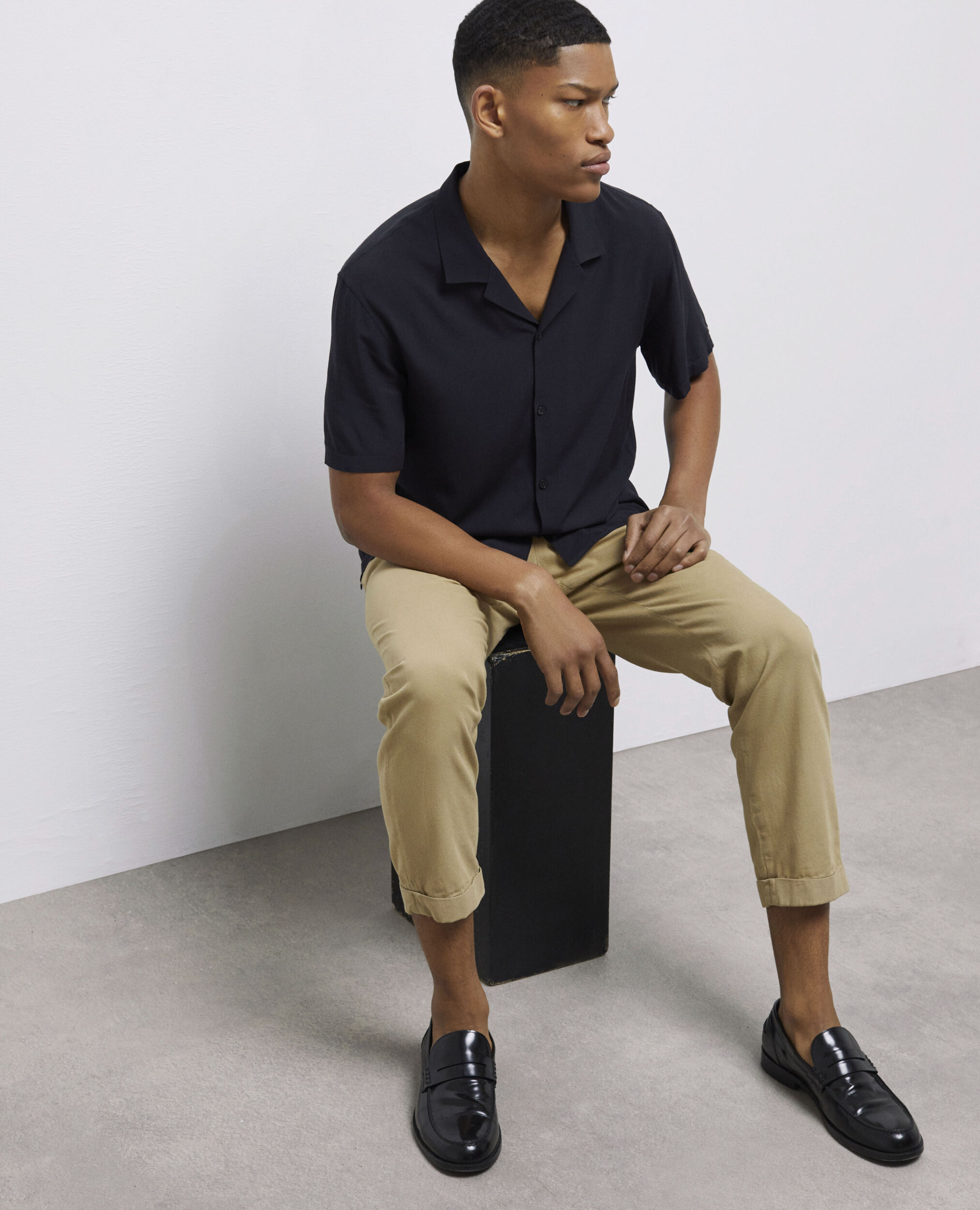 Chemise casual bleu marine