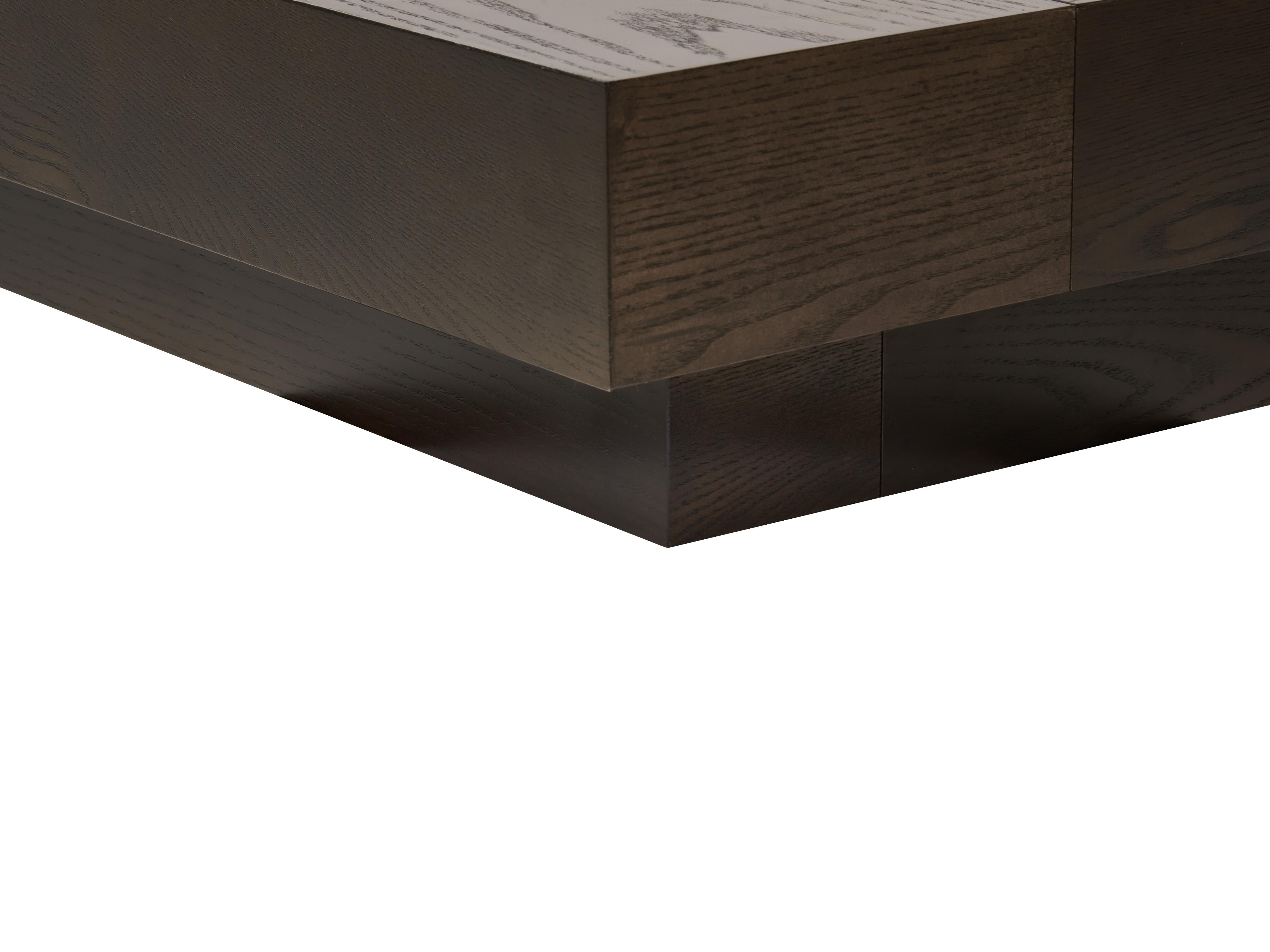 Bed Bouclé ZEN 180 x 200 cm Donker essenhout