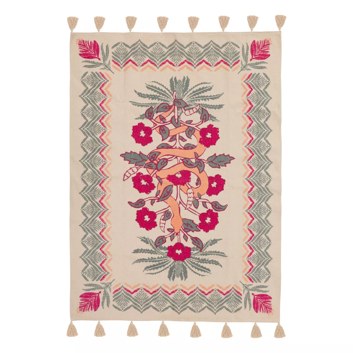 Tapis de salon rectangulaire coton (170 x 120 cm) Wild Multicolore