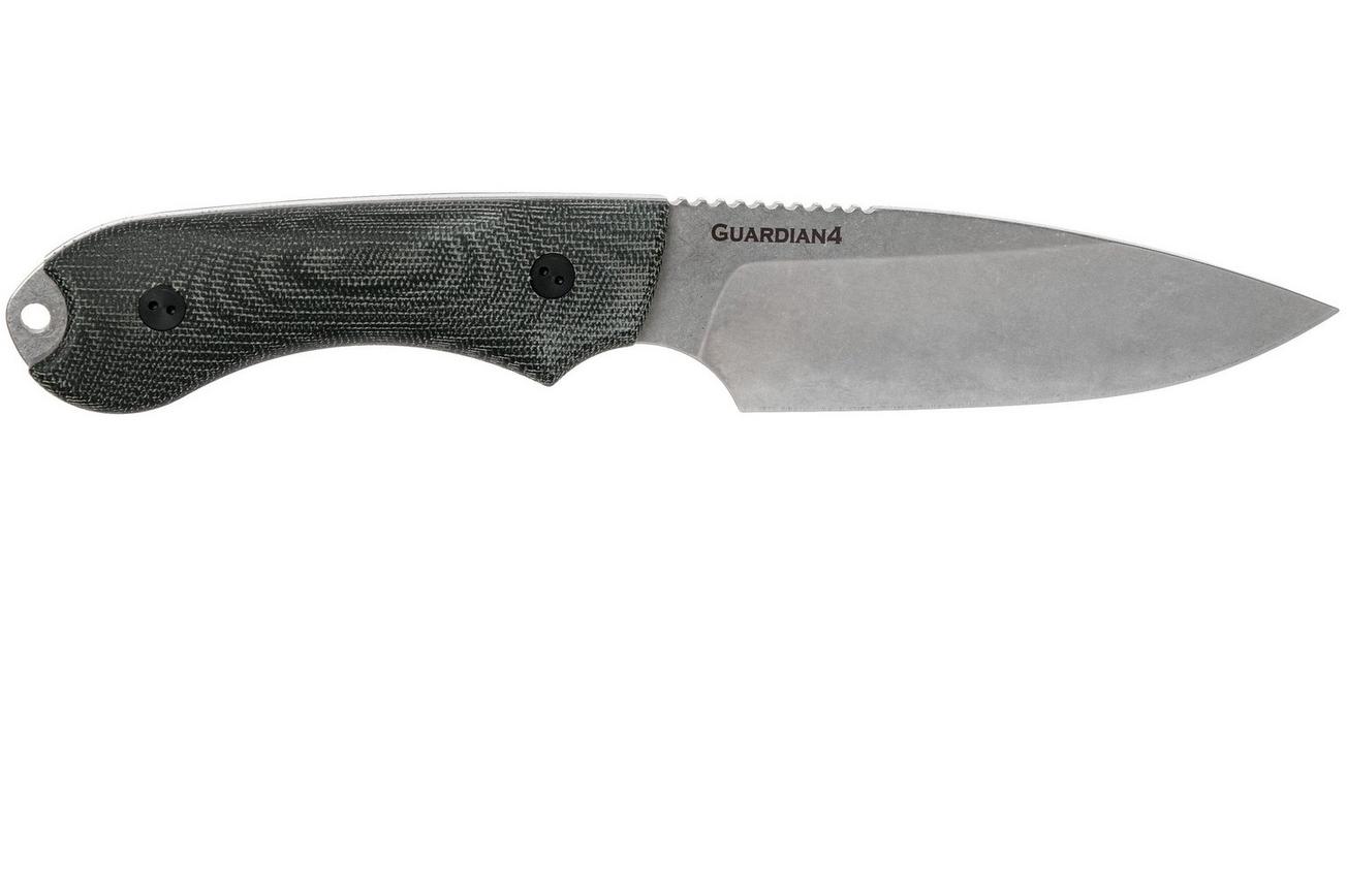 Bradford Guardian 4, 3D Black Micarta Guardian 4 M390, Sabre Stonewashed 4S-101