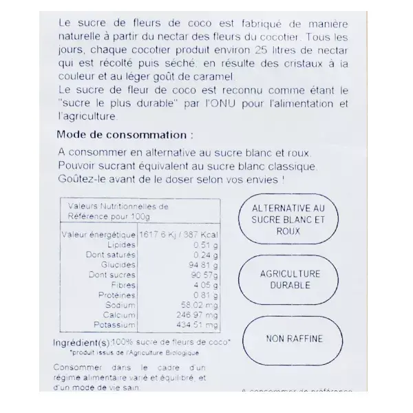 Açúcar Flor de Coco Valebio 200g