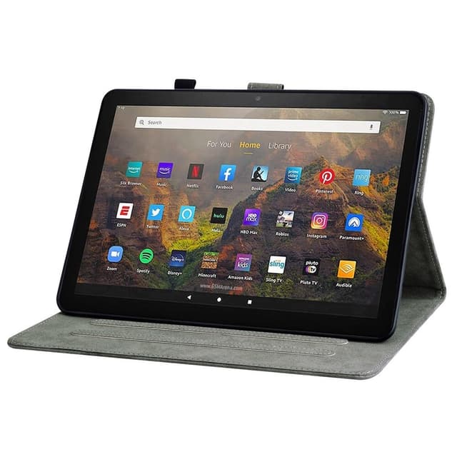 SKALO Amazon Fire HD 10/10 Plus (2021) Cute Tiger PU-læder Flip Cover