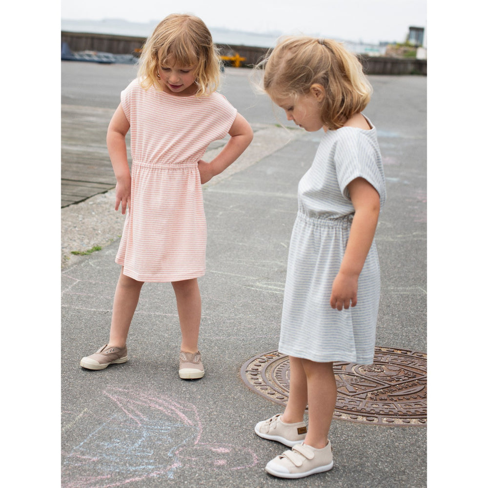 Køb Serendipity Coral/Offwhite Strand Kjole Stripe