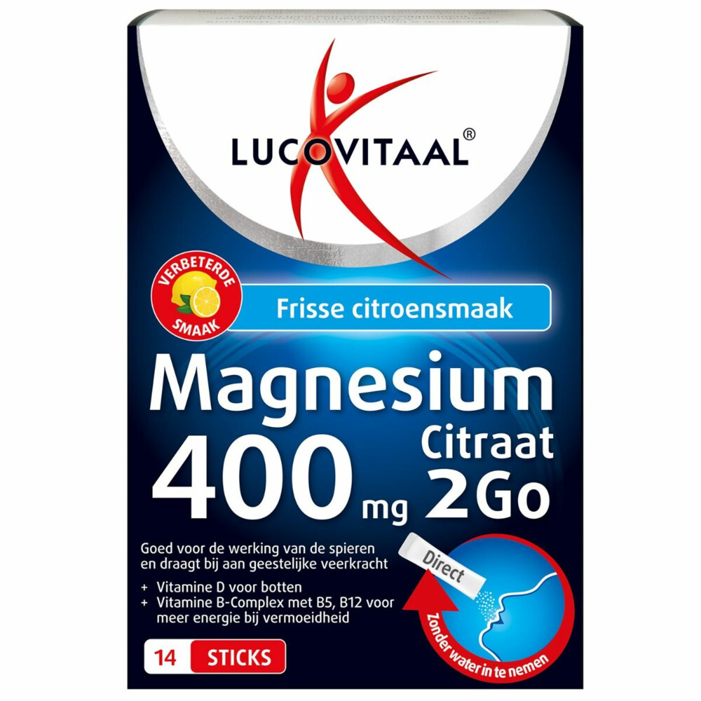 Lucovitaal Magnesium 400mg 2Go14 sachets