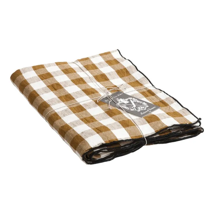 Maison de Vacances Nappe rectangulaire Bourdon noir toile mimi | Vichy Épices