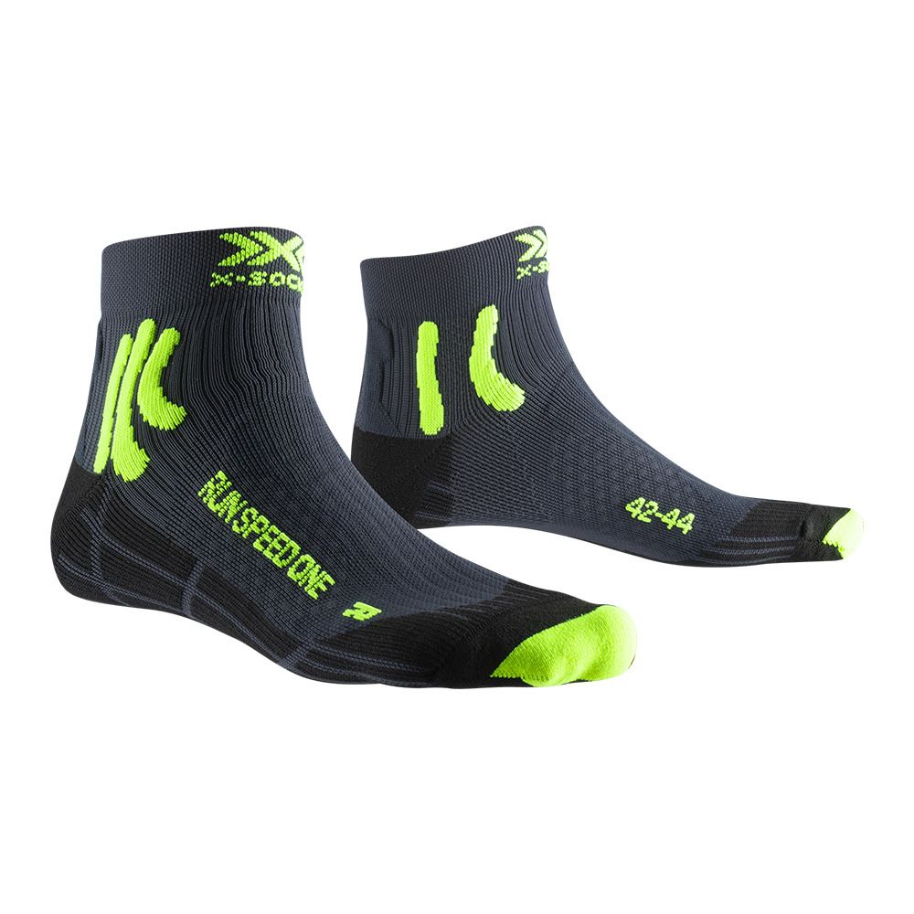 X-Socks RUN SPEED ONE - Chaussettes Homme charcoal/phyton yellow/black