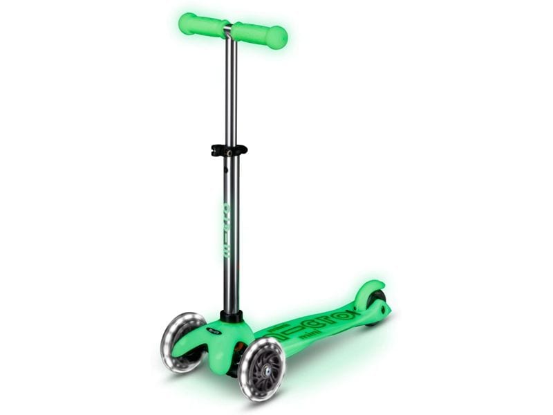 Micro Mobility Kickboard Mini Micro Deluxe Glow LED Limette Scooter für Kinder