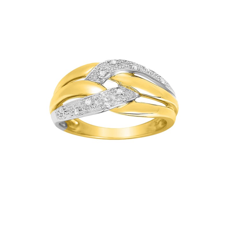 Bague Femme - Or 18 Carats - Diamant 0,05 Carats
