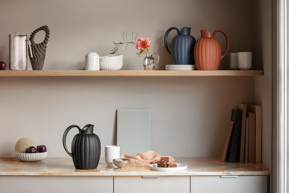 Georg Jensen  Bernadotte termokande, Støvt blå - 1 L.