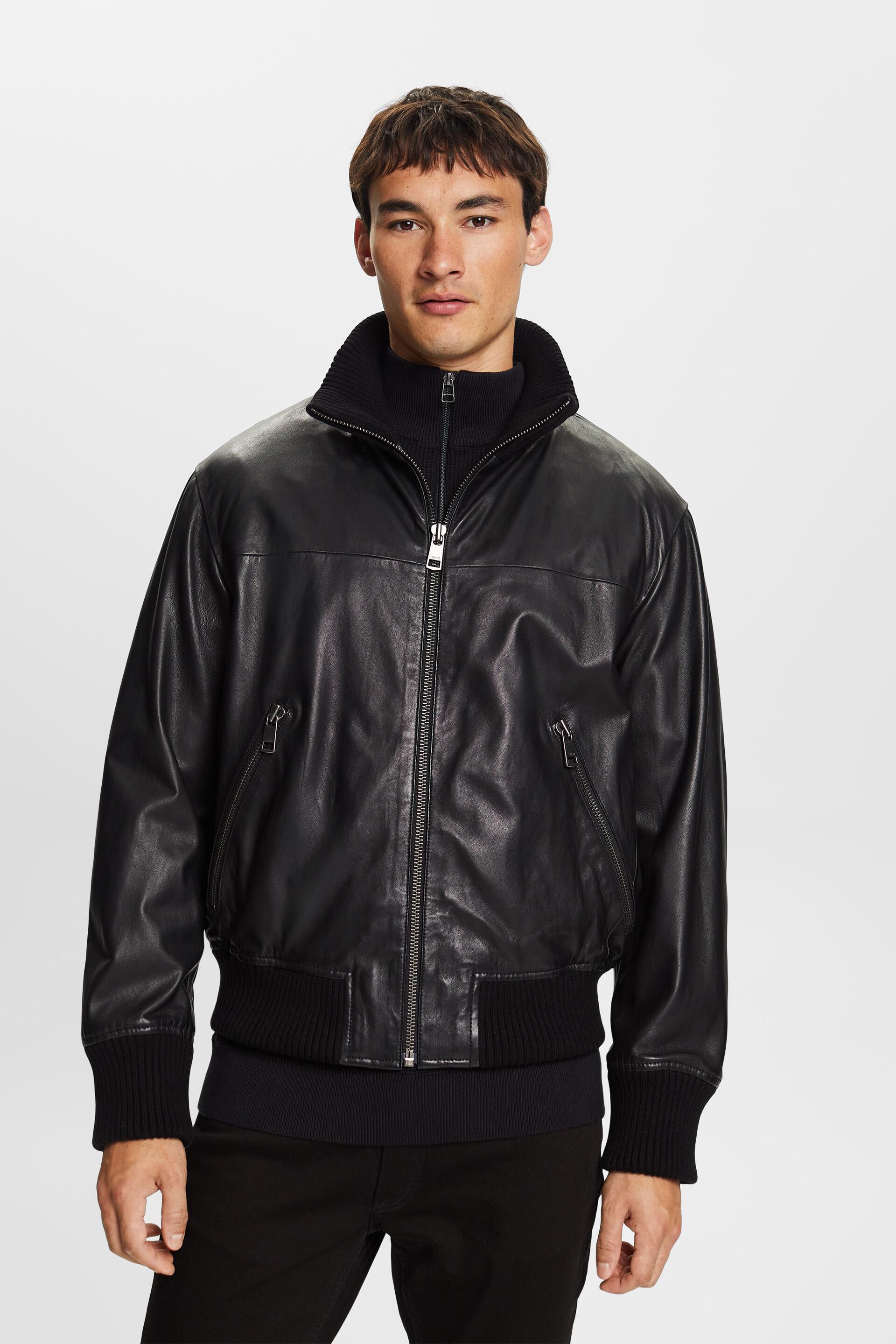 Blouson bombardier en cuir