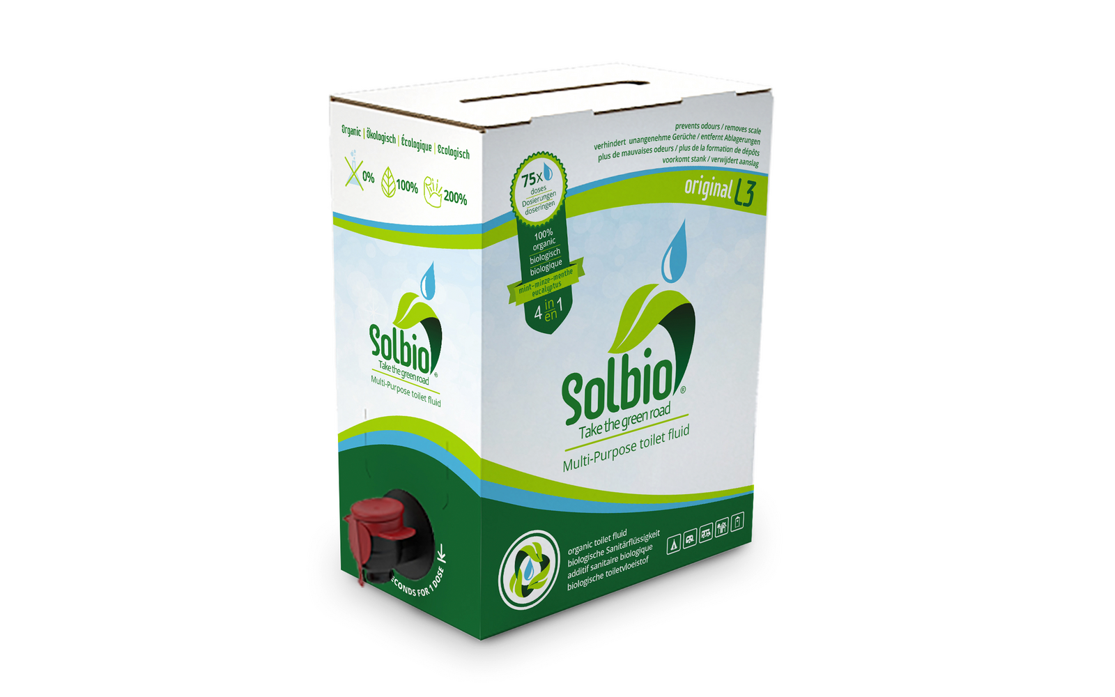 Solbio Sanitärzusatz Original für 4 Anwendungsbereiche 3 Liter