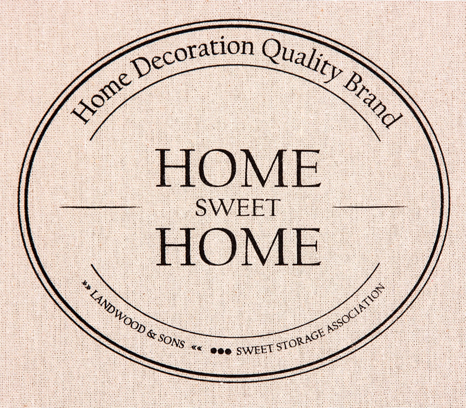Faltbox Home sweet Home Beige 32 x 32 x 32 cm