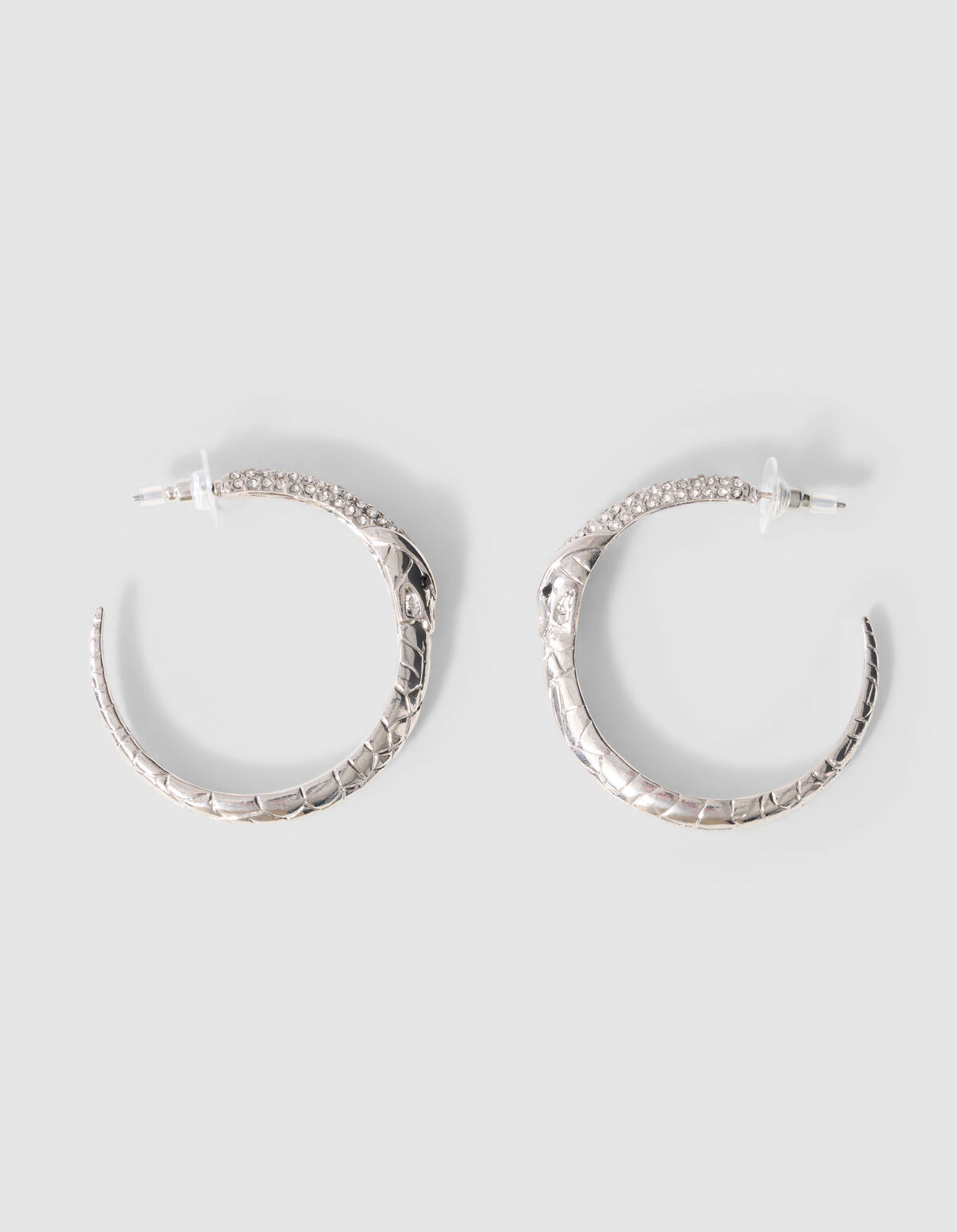 Snake Hoop Oorbellen Zilver