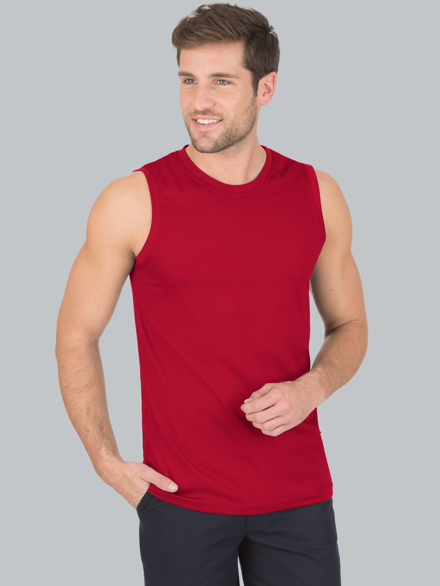 Trägershirt aus Single-Jersey Kirsch