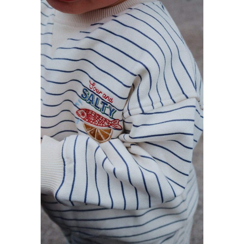 Køb Konges Sløjd Captains Blue/Antique White Amio Sweatshirt Ocs