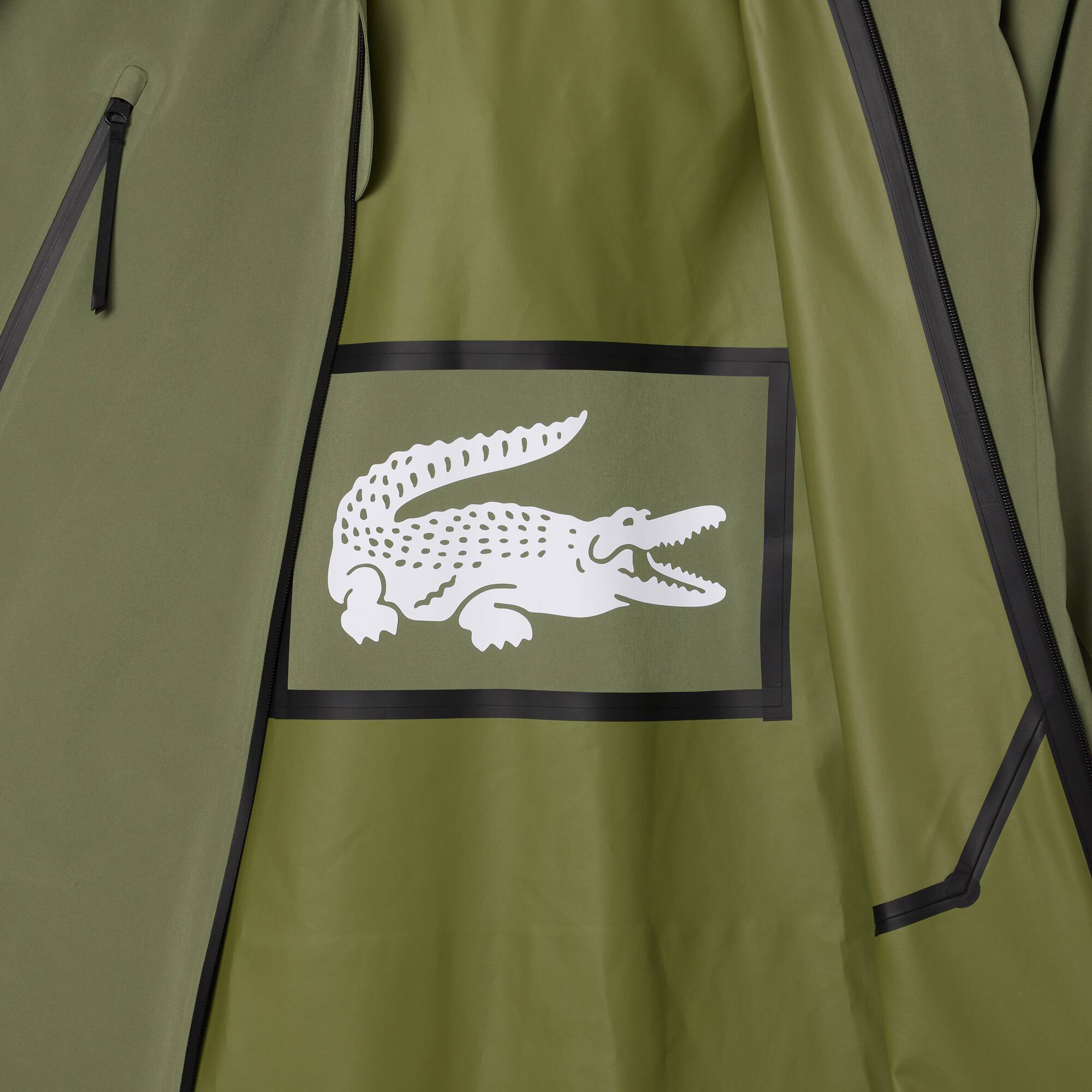 Parka longue à capuche oversize imperméable Vert kaki