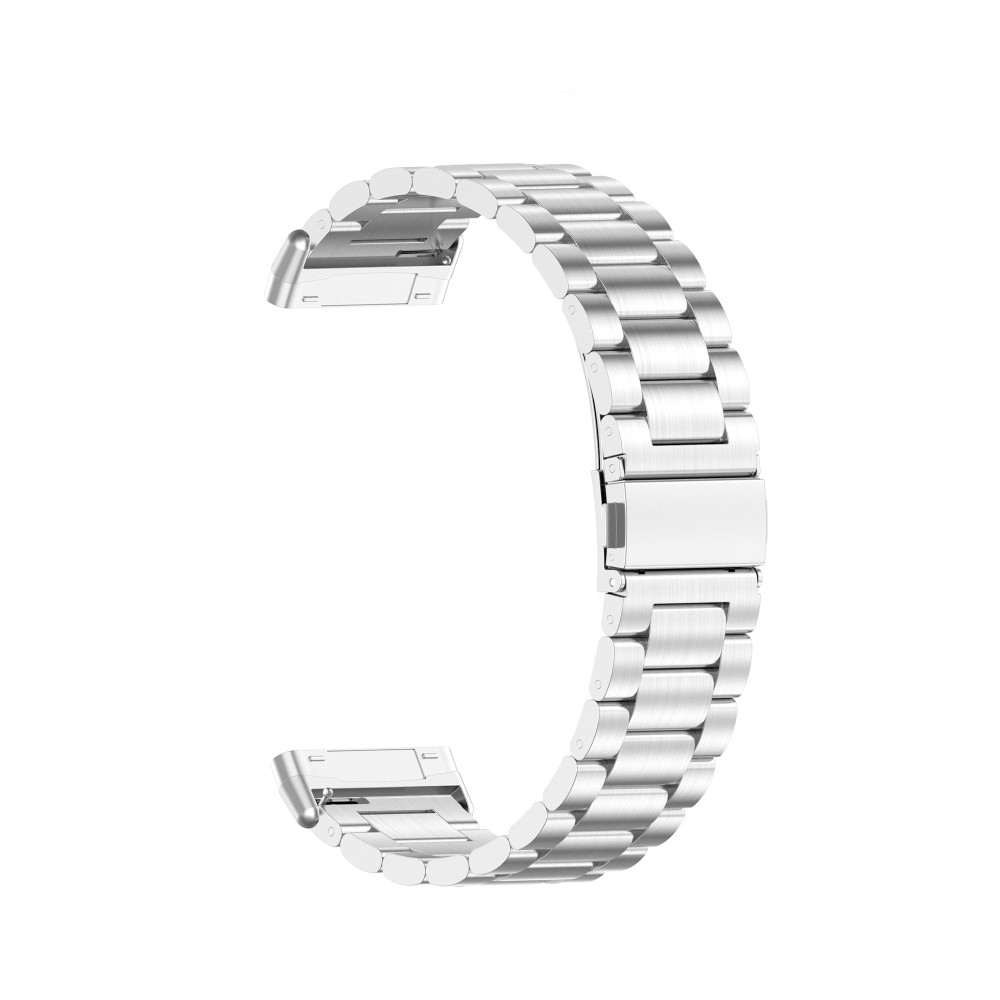Fitbit Versa 4 / Sense 2 Edelstahl Armband mit Faltschliesse - Silber