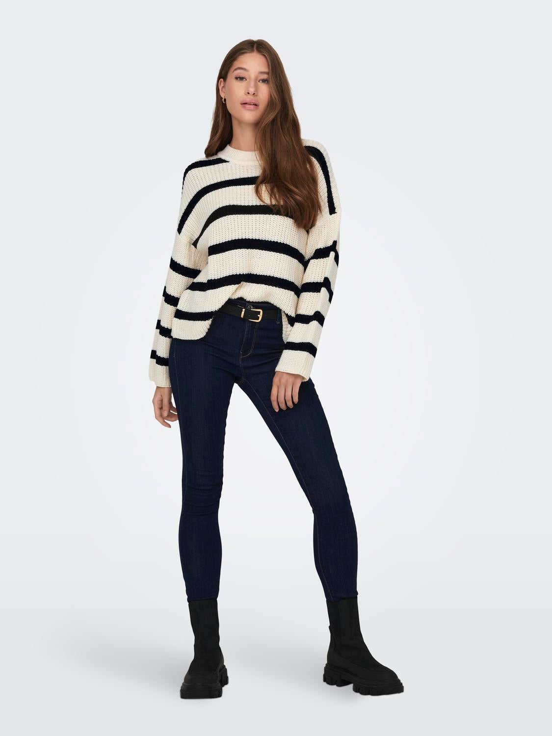 JDYJUSTY Strickpullover Eggnog