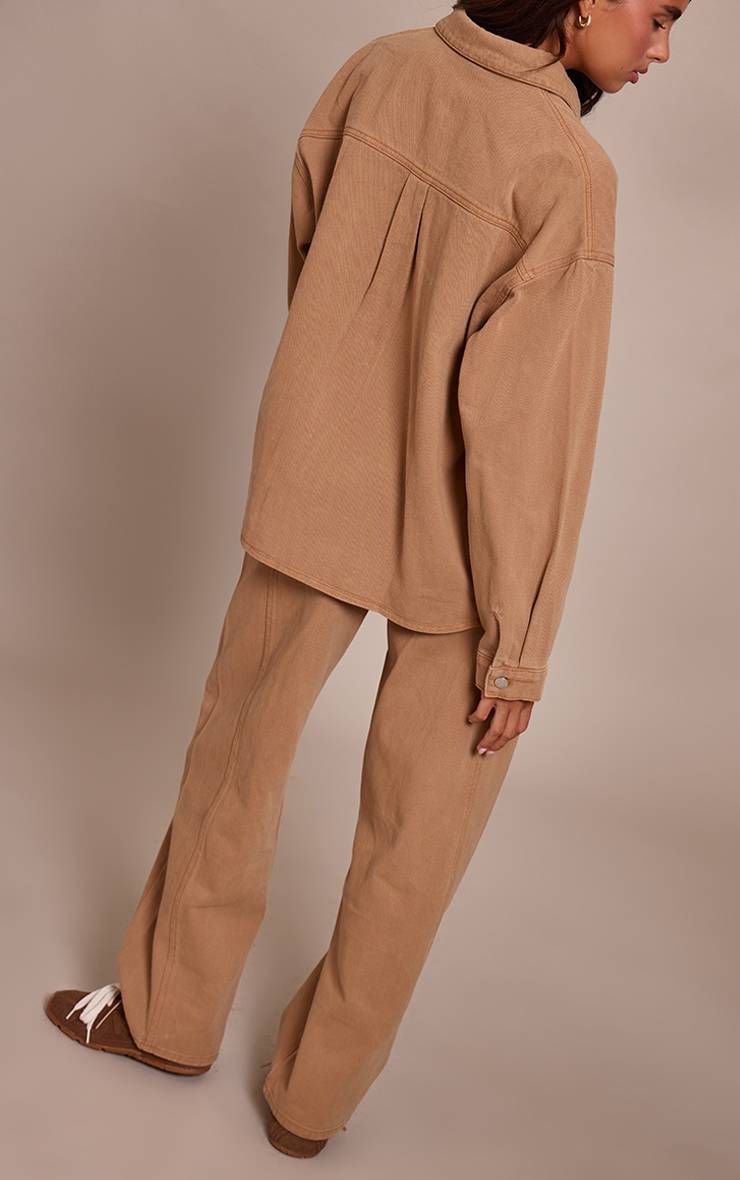 Toffee Jean Barrel Taille Basse Avec Détails De Coutures