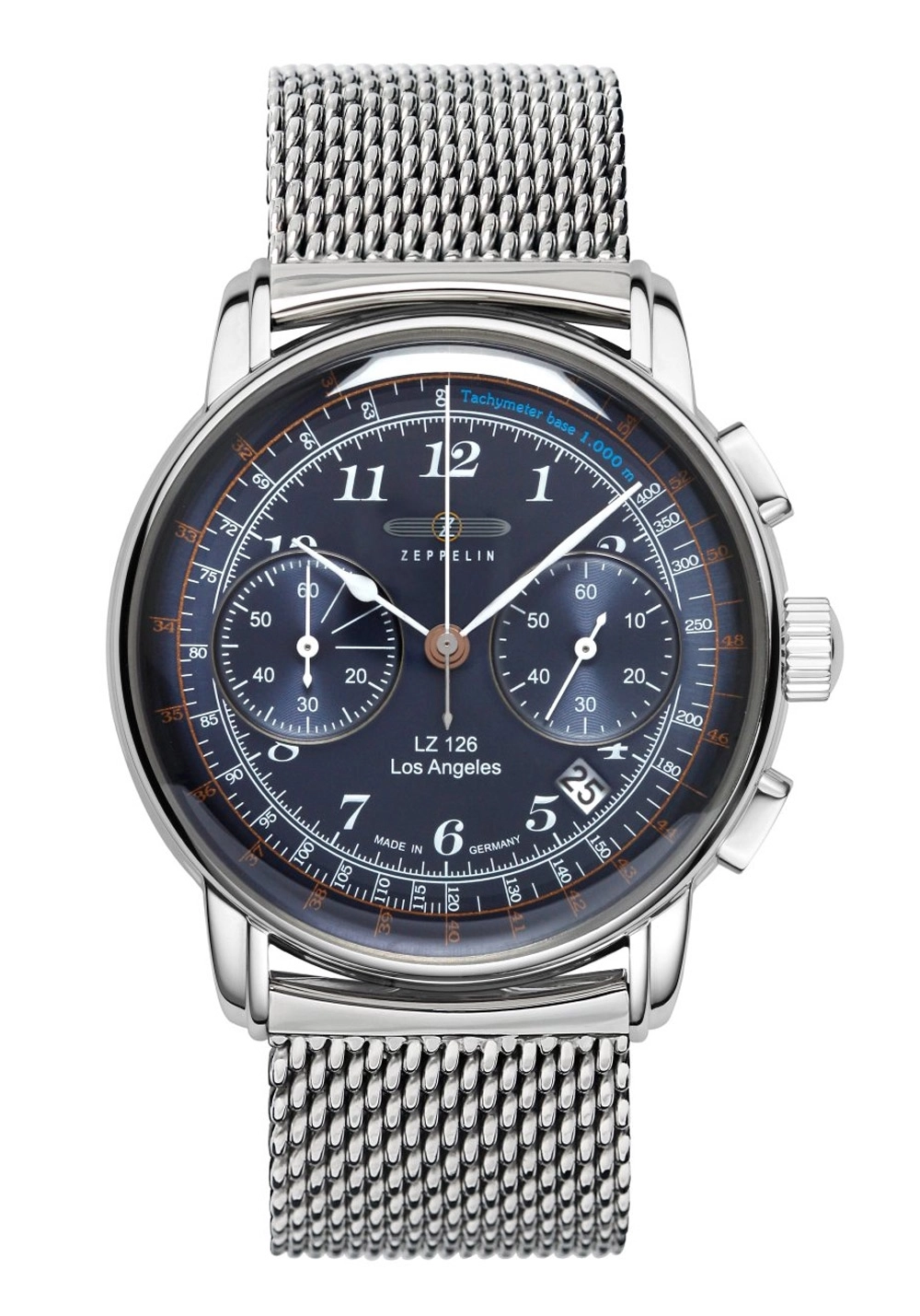 Zeppelin Herrenchronograph Los Angeles Silber 7614M-3