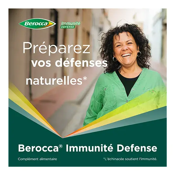 Berocca Immunité Défense Vitamine D, C et B Zinc Lot de 2 x 28 gélules végétales