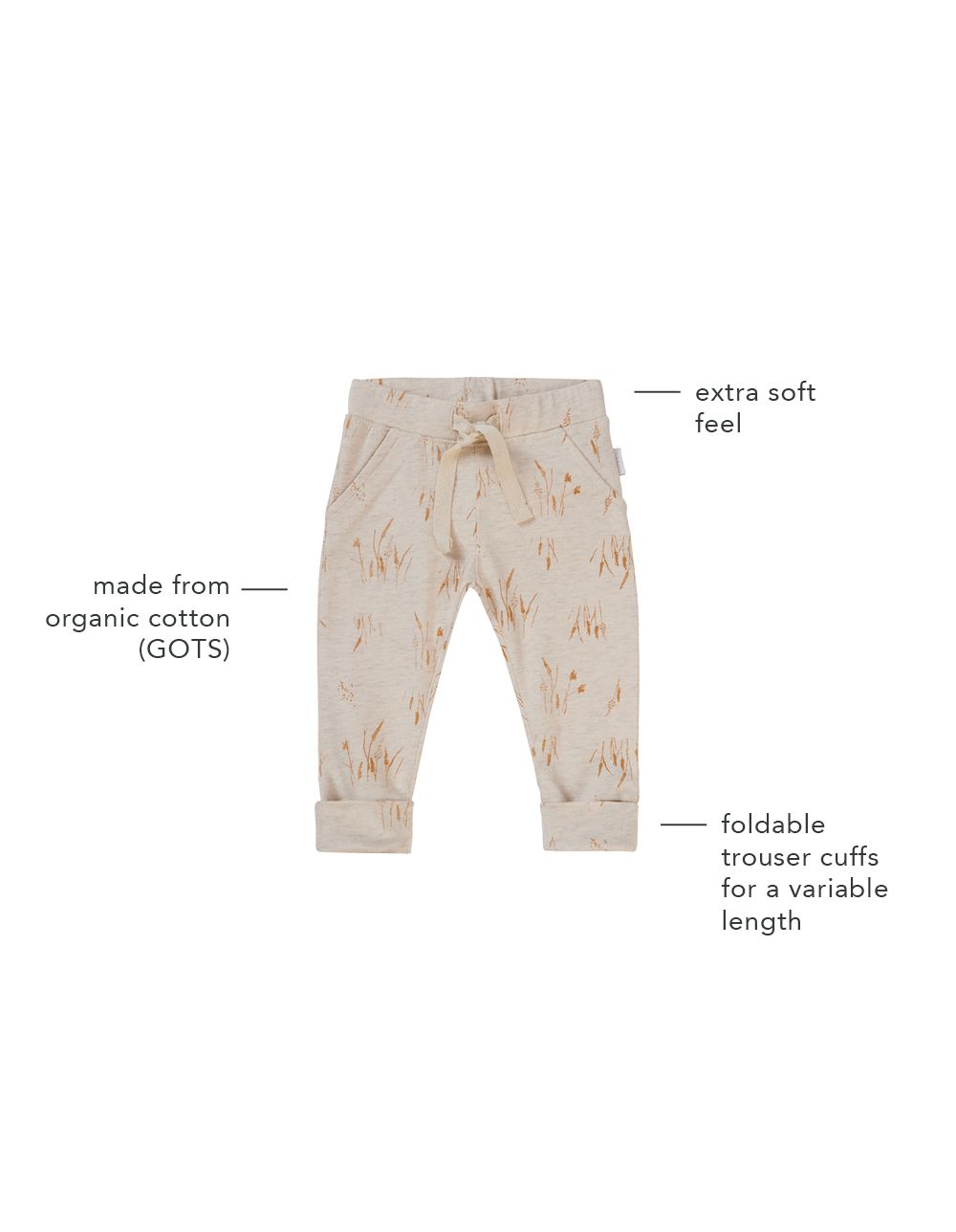 Noppies Newborn Broek Bellview - Oatmeal